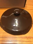 Longaberger Woven Traditions 6" Pie Plate Lid Chocolate #32334170. Fixed Price $10.00.