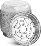Montopack 9 Round Aluminum Foil Pans With Clear Lids Disposable Containers. Fixed Price $36.13.