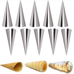 Joyeee 10 Pieces Pastry Cream Horn Molds, Stainless Steel Cannoli Tubes Puff .... Fixed Price $14.43.