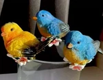 Vintage Blue & Yellow Birds Figures Hangs On Side Of Flower Pot 3 X 2.25. Fixed Price $29.99.