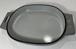 Pampered Chef 2-QT Gray Enameled Cast Iron Baker 100247, Retired. Fixed Price $29.99.