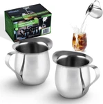 EHOMEA2Z Stainless Steel Bell Creamer Espresso Shot Frothing Pitcher Cup Latte. Fixed Price $16.43.