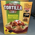 Perfect Tortilla Pan Set 4PC (allstar Products Group) Baked Not Fried - Open Box. Fixed Price $9.00.