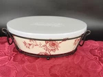 Temptations By Tara Old World Cranberry Red 1.5 Qt Casserole Server 3 Pieces Set. Fixed Price $20.99.