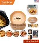 Disposable Food Grade Parchment Liners For Air Fryer 100 Count, 6.3 Inch. Fixed Price $12.99.