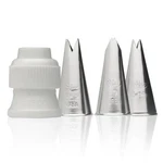 Ateco 382-4 Piece Decorating Tube Set, Includes Stainless Leaf, White. Fixed Price $12.13.