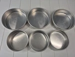 Magic Line Vintage Professional Wedding Cake Pans Set 3-8", 3-6". Fixed Price $72.00.