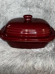 Pampered Chef 3.1QT 3L Cranberry Deep Covered Baker Roaster Dutch Oven Stoneware. Fixed Price $50.00.