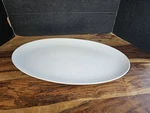 Over Back Coupe Hand-finished Stoneware Large 16" X 11" Oval Serving Platter. Fixed Price $39.99.