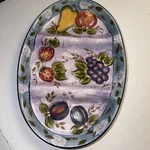 Gibson Elite Bella Fruita Pattern Large 3 Section Oval Dish Platter 17" Rare. Fixed Price $37.99.