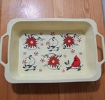 Temptations Christmas Cardinal Poinsettia Silicone Ivory Rectangular Baking Pan. Fixed Price $24.94.