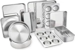 Stainless Steel Bakeware Set Of 11 Baking Pan For Oven Cooking. Fixed Price $91.06.