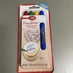 Betty Crocker Easy Writer Food Pen 4/PKG Red, Green, Yellow & Blue. Fixed Price $5.99.
