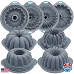 Tongjude 4 Pieces Silicone Fluted Tube Cake Pans 7 Cups Baking Jello. Fixed Price $38.12.