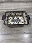 Temptations By Tara Old World Blue 1.5 Qt Rectangle Loaf Pan 8 X5.5 Dish Euc. Fixed Price $24.75.
