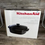 Kitchenaid Streamline Ceramic Bakeware 4.2 Quart Black Cooking Dish. Fixed Price $59.95.