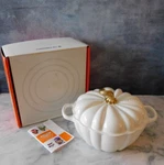 Le Creuset Signature Cast Iron 4 Quart Figural Pumpkin Cocotte White - New. Fixed Price $359.95.