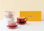Le Creuset Heart Shaped Mug And Tray Stoneware Coffee Cup Saucer Gift Box. Fixed Price $60.90.