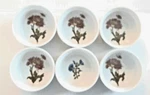 Cordon Bleu Bia Ramekins Custard Cups -chrysanthemum & Butterfly Pattern SET/6. Fixed Price $22.95.