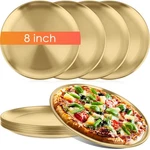 8 Pcs Inch Pizza Pans Stainless Steel Round Bakeware Trays Oven Safe Gold. Fixed Price $34.40.