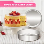 8 Inch Cake Set Of 2, Stainless Steel Round Layer Baking Tins, .... Fixed Price $19.21.