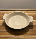 Le Cruset Round Stoneware Baker Discontinued Cobalt Blue. Fixed Price $40.00.