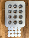 Chicago Metallic Mini Cheesecake Baking Pan 12 Cups W/ Removable 2" Disks. Fixed Price $22.99.