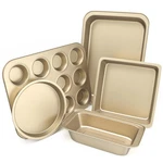Casaculina Baking Pans Set, 5-PIECE Nonstick Bakeware Sets Pieces, Gold. Fixed Price $36.74.