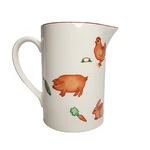 Vtg Country Gourmet Porcelain Shafford Pitcher Replacement 6" By Susan Green. Fixed Price $12.99.