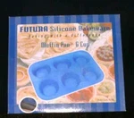 Futura 6 Cup Muffin Pan-silicone Bakeware-just Time For Christmas. Fixed Price $12.88.