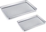 Teamfar Baking Sheet 15.8" X 12" & 12.4" 9.6" 0.95", Metal Silver. Fixed Price $28.16.