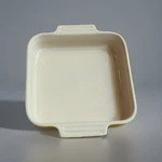Casserole Dish Creuset Stoneware 9" Square Yellow 11-34 Excellent Cookware. Fixed Price $26.00.