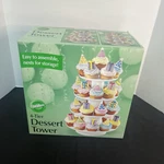 Wilton 4-TIER Stacked Cupcake Dessert Display Tower Wedding Shower, Original Box. Fixed Price $19.99.