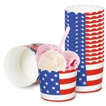 100 Pcs Patriotic Paper Baking Cups American Flag Cupcake Wrappers Scalloped. Fixed Price $27.99.