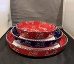 Temp-tations Floral Lace Firework Set Of 3 Deep Dish Round Lid-its New In Box. Fixed Price $49.99.