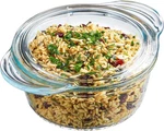 Simax Clear Glass Round Casserole With Lid Handles Microwave Dishwasher Ove. Fixed Price $72.79.