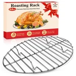 12INCH Stainless Steel Roasting Rack, Oval For Small, Silver. Fixed Price $29.62.