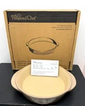 New Pampered Chef Mini-baker Taupe 1361 8.5" Diameter Glazed Exterior. Fixed Price $14.62.