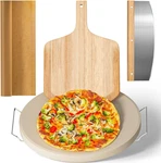 5 Pcs Large Pizza Stone Set,heavy Duty 16" For Oven And Grill With. Fixed Price $85.50.
