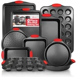 10-PIECE Carbon Steel Nonstick Bakeware Baking Tray Set By Perlli Durable & New. Fixed Price $55.00.