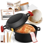 Nzqxjxz Cast Iron Dutch Oven For Bread Baking Banneton Proofing Basket. Fixed Price $53.74.