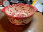 Temptations By Tara Old World Red 1 Quart Baking Dish Bowl. Fixed Price $20.00.