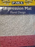 Pme Impression Mat Floral Design 5.5" X 7.5" New Cake Decorating. Fixed Price $12.99.