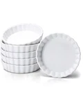 Taeochiy 8 Oz Creme Brulee Ramekins, Porcelain Oven Safe, Round Tart.... Fixed Price $36.05.