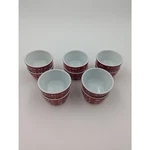 Crate & Barrel Ramekins - Set Of 5 Red And White Porcelain Bowls. Fixed Price $15.99.