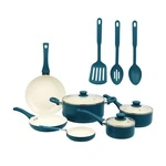 Mainstays 12-PIECE Nonstick Aluminum Cookware Set Pots & Pans Kitchen. Fixed Price $58.99.