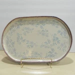 Temptations Floral Lace Blue Casserole Tray Serving Platter Baking Pan Plate. Fixed Price $19.99.