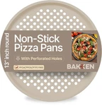 Pizza Baking Pan Set Round Perforated Carbon Steel Kitchen Tool. Fixed Price $17.95.