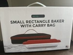 Servappetit 1.5 Qt Rectangle Glass Baking Dish W/ Red Lid & Carry Bag Set. Fixed Price $25.99.