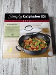 Calphalon Unison Sear 12 Fry Pan Everyday W Lid Hard Anodized Usa. Fixed Price $60.00.
